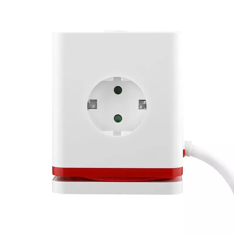 Power-Erweiterungswürfel Olympia SW 1000 – 3 AC-Steckdosen, 1,5 m Kabel, 230 V/16 A, rot und weiß