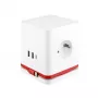 Power-Erweiterungswürfel Olympia SW 1000 – 3 AC-Steckdosen, 1,5 m Kabel, 230 V/16 A, rot und weiß