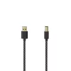 Hama 00201001 USB-Kabel USB 2.0 1,5 m USB A USB B Schwarz, Silber