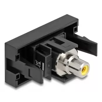 DeLOCK Easy 45 Anschlussdose RCA Schwarz Gelb Buchse Buchse