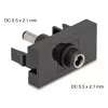 DeLOCK Easy 45 Steckdose DC Schwarz Buchse Stecker 45mm