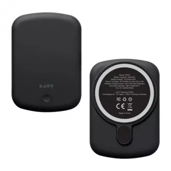 Powerbank LAUT PW02 5000 mAh Kabelloses Laden Schwarz