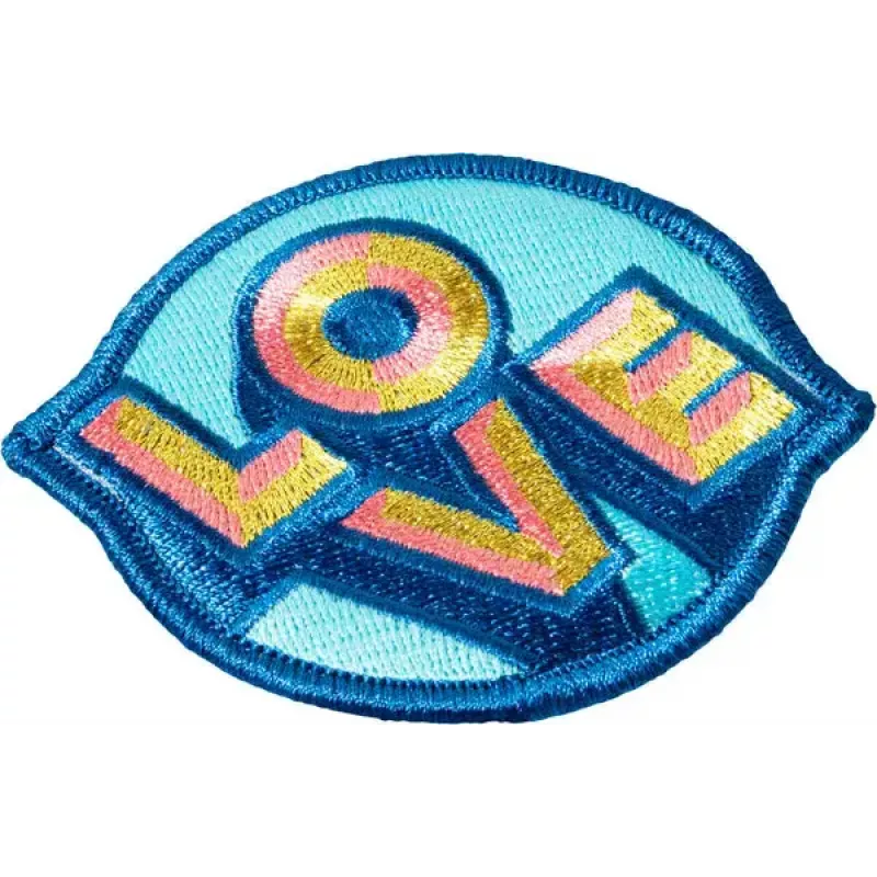 Badge LAUT MAGMOJI Aqua/Gelb Stoff-Plüsch-Abzeichen, 1 Stk.