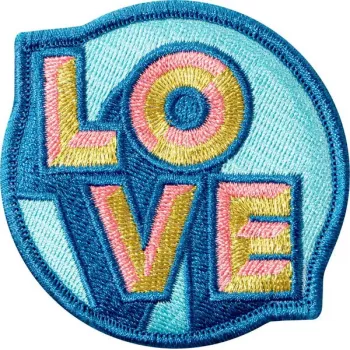 Badge LAUT MAGMOJI Aqua/Gelb Stoff-Plüsch-Abzeichen, 1 Stk.