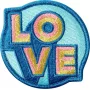 Badge LAUT MAGMOJI Aqua/Gelb Stoff-Plüsch-Abzeichen, 1 Stk.