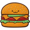 LAUT MAGMOJI Mobiltelefon-Magnetabzeichen LAUT MAGMOJI Hamburger PVC Mehrfarbig