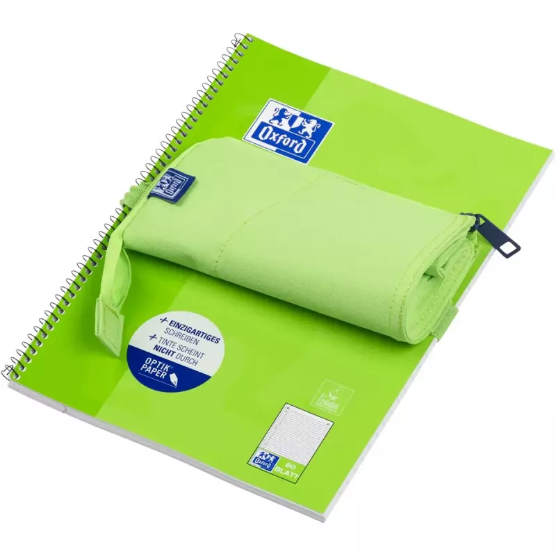 Weiches Federmäppchen Oxford 400183591 Grün 220x70x90 mm