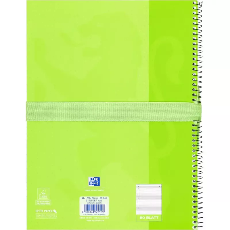 Weiches Federmäppchen Oxford 400183591 Grün 220x70x90 mm