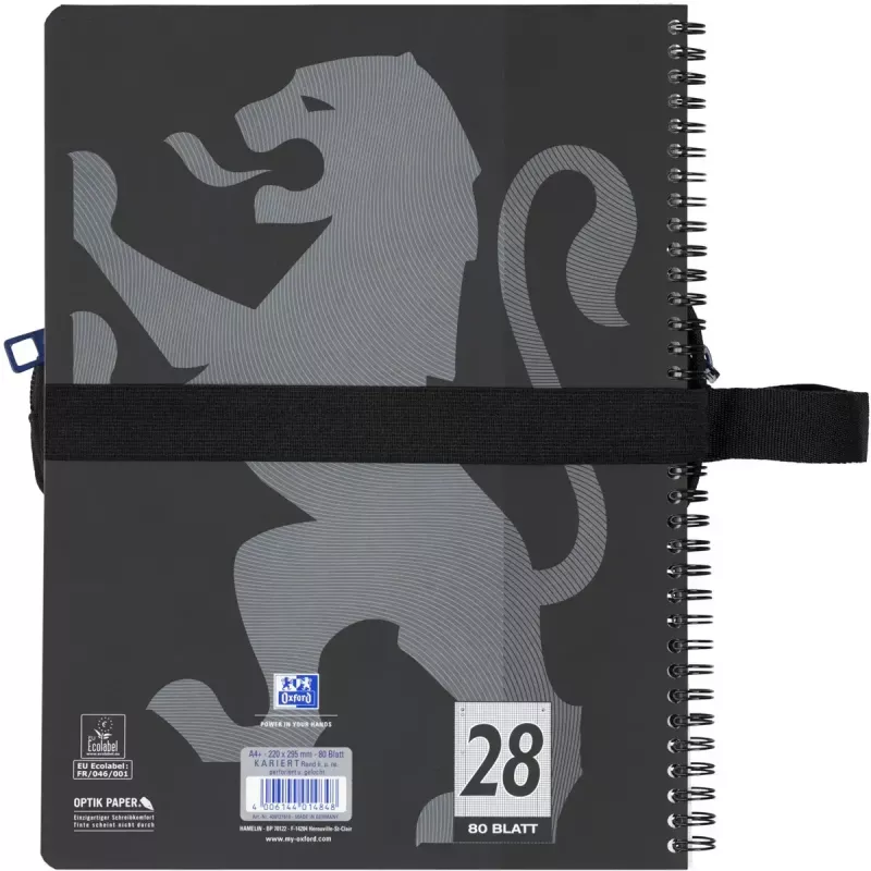 Weiches Federmäppchen Oxford 400183523 Schwarz 220x70x90 mm