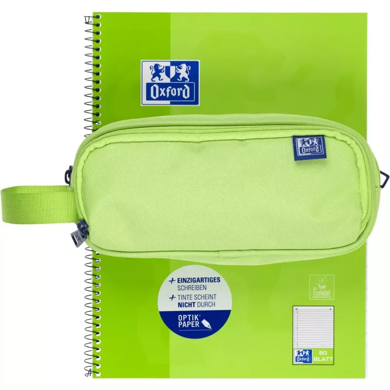 Weiches Federmäppchen Oxford 400183525 Grün 220x70x90 mm