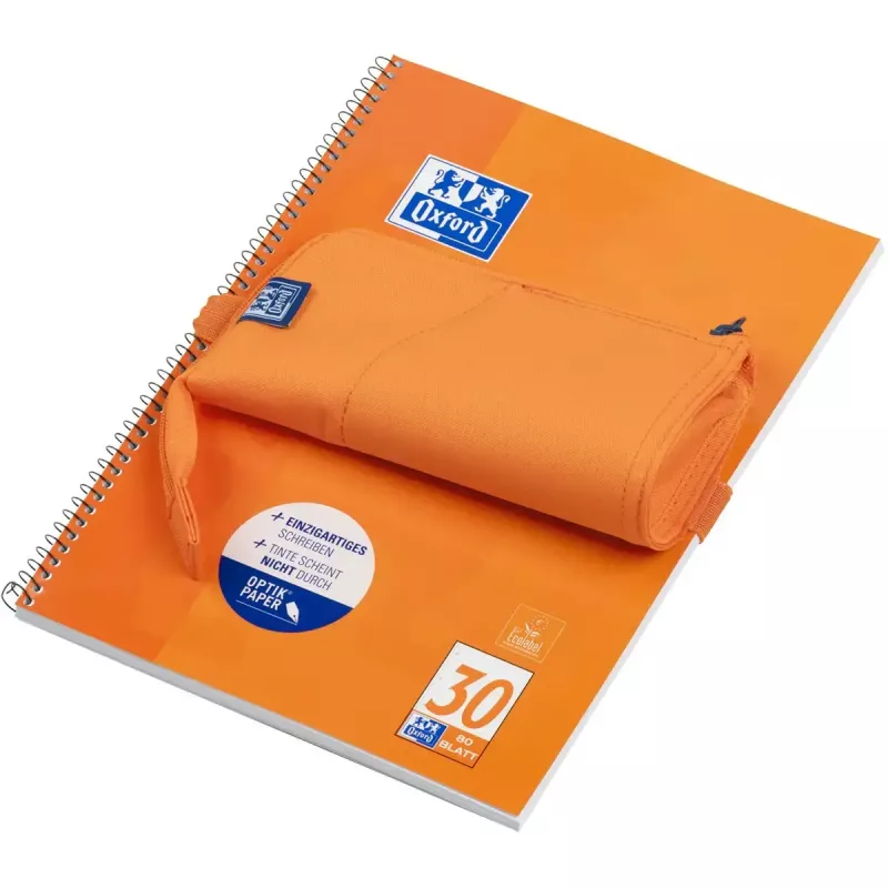Weiches Federmäppchen Oxford 400183528 Orange 220x70x90 mm