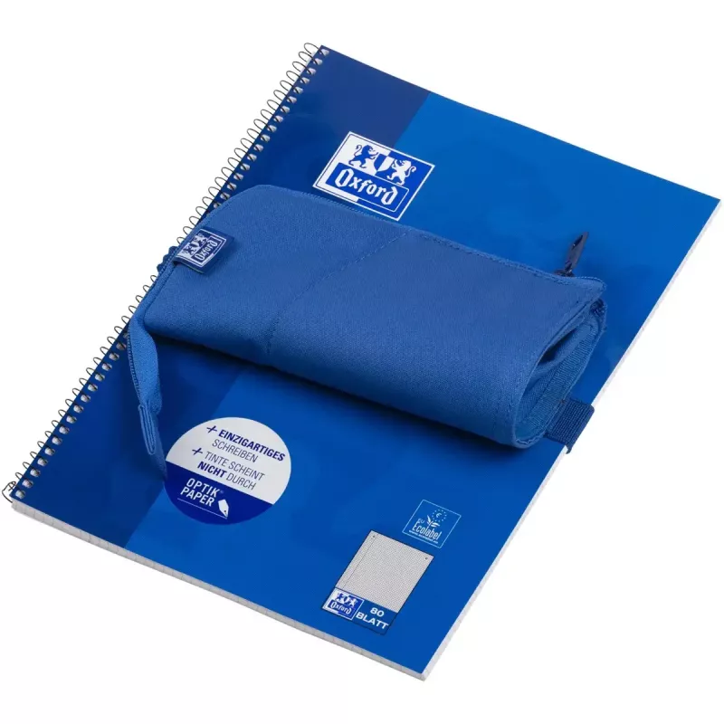 Weiche Federmappe Oxford 400183529 Blau 220x70x90 mm