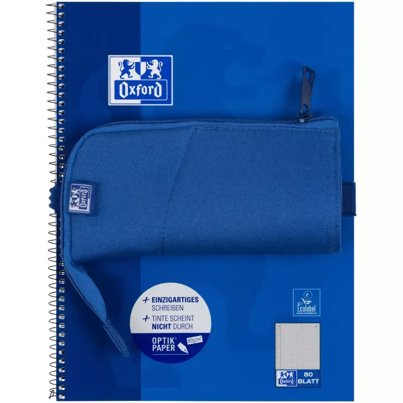 Weiche Federmappe Oxford 400183529 Blau 220x70x90 mm
