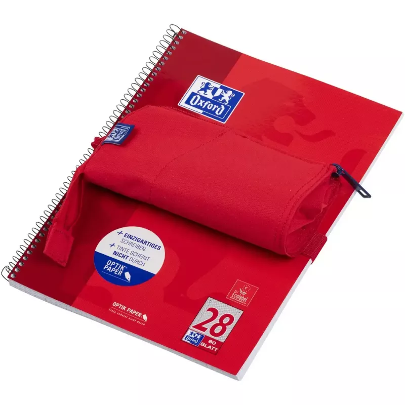 Weiches Federmäppchen Oxford 400183527 Rot 220x70x90 mm