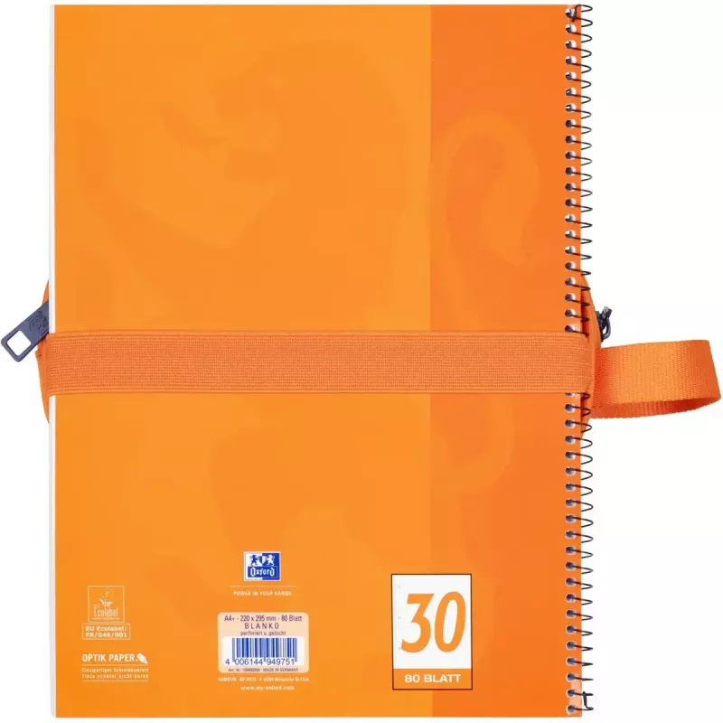 Weiches Federmäppchen Oxford 400183506 Orange 220x70x90 mm