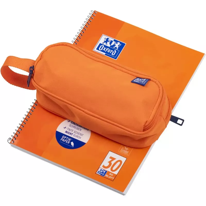 Weiches Federmäppchen Oxford 400183506 Orange 220x70x90 mm
