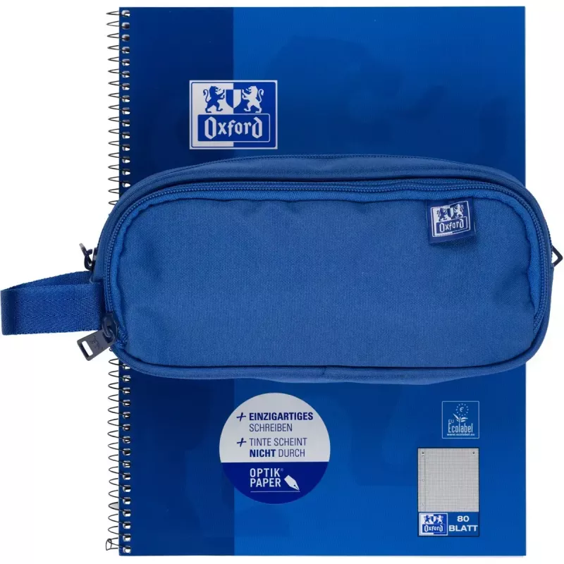 Weiches Federmäppchen Oxford 400183522 Blau 220x70x90 mm