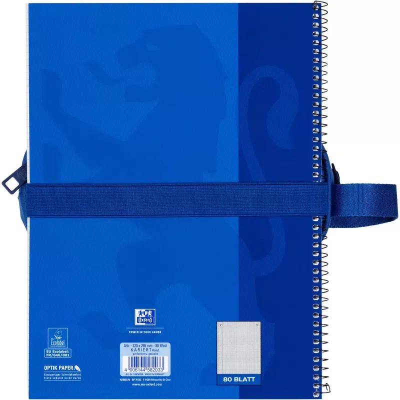 Weiches Federmäppchen Oxford 400183522 Blau 220x70x90 mm