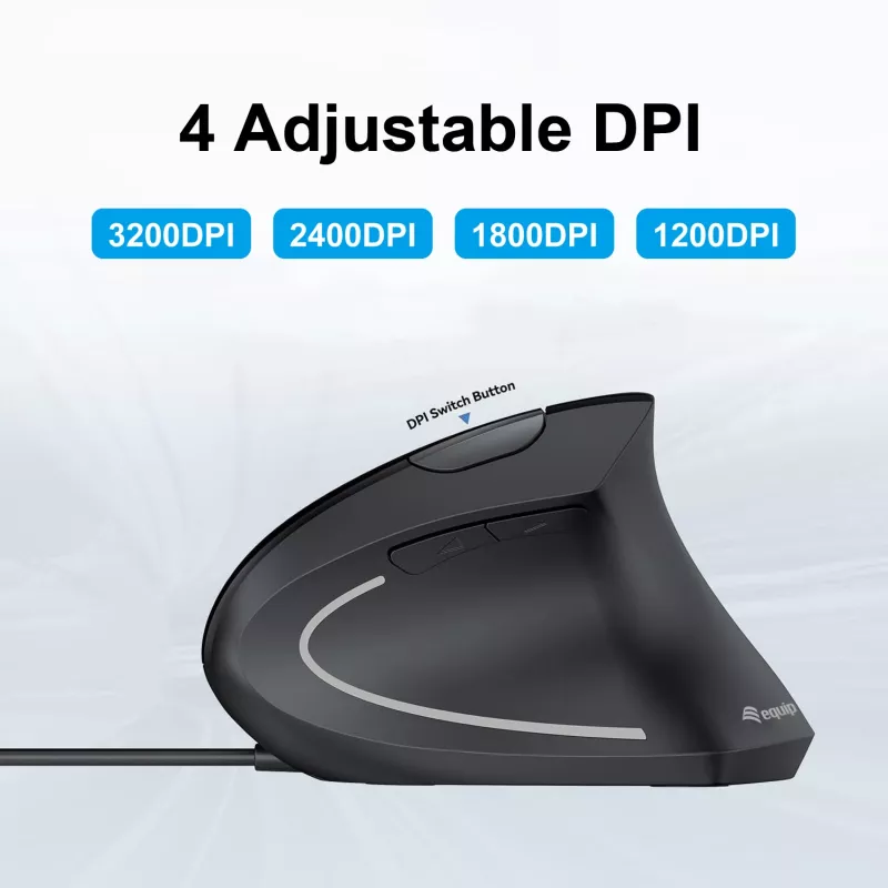 Equip 245118 Maus Universal Rechtshänder USB Typ-A Optisch 3200 DPI