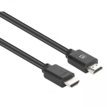 Manhattan HDMI 4K@60Hz Kabel mit Ethernet, 15 m, geeignet für ALLE 4K- und 1080p/HD-Anwendungen – jetzt aufrüsten oder für den zukünftigen Bedarf bereithalten, Stecker zu Stecker, Schwarz, Ultra HD 4k x 2k, lebenslange Garantie, Premium High Speed