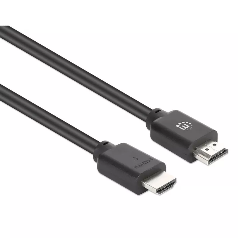 Manhattan HDMI 4K@60Hz Kabel mit Ethernet, 15 m, geeignet für ALLE 4K- und 1080p/HD-Anwendungen – jetzt aufrüsten oder für den zukünftigen Bedarf bereithalten, Stecker zu Stecker, Schwarz, Ultra HD 4k x 2k, lebenslange Garantie, Premium High Speed