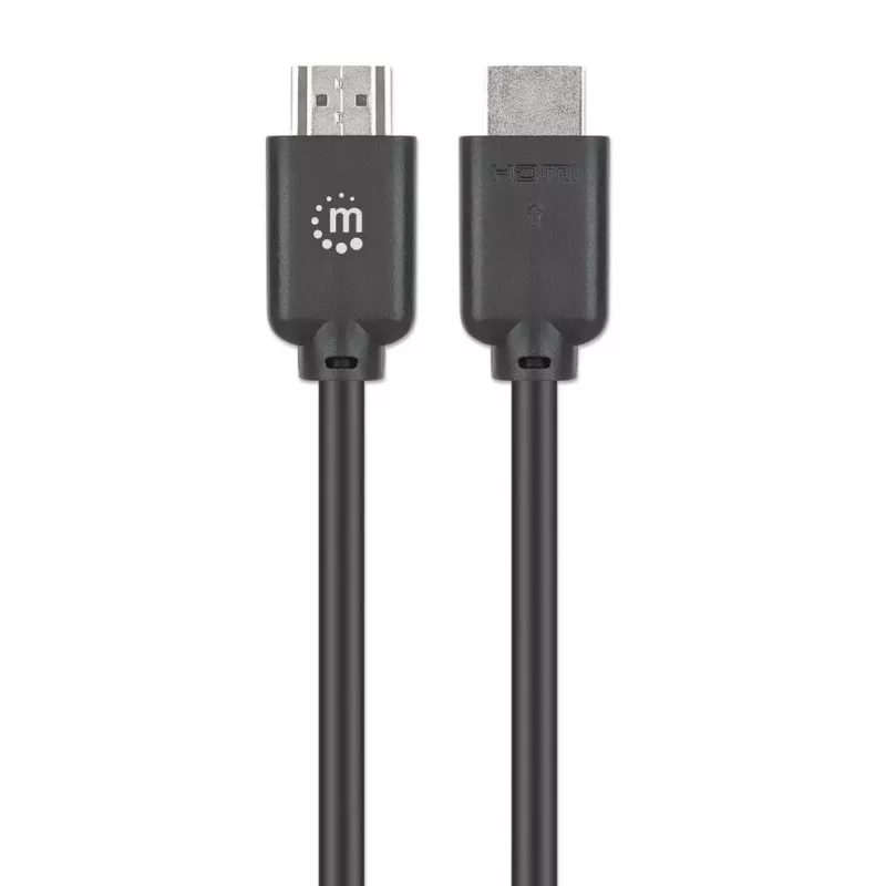 Manhattan HDMI 4K@60Hz Kabel mit Ethernet, 15 m, geeignet für ALLE 4K- und 1080p/HD-Anwendungen – jetzt aufrüsten oder für den zukünftigen Bedarf bereithalten, Stecker zu Stecker, Schwarz, Ultra HD 4k x 2k, lebenslange Garantie, Premium High Speed