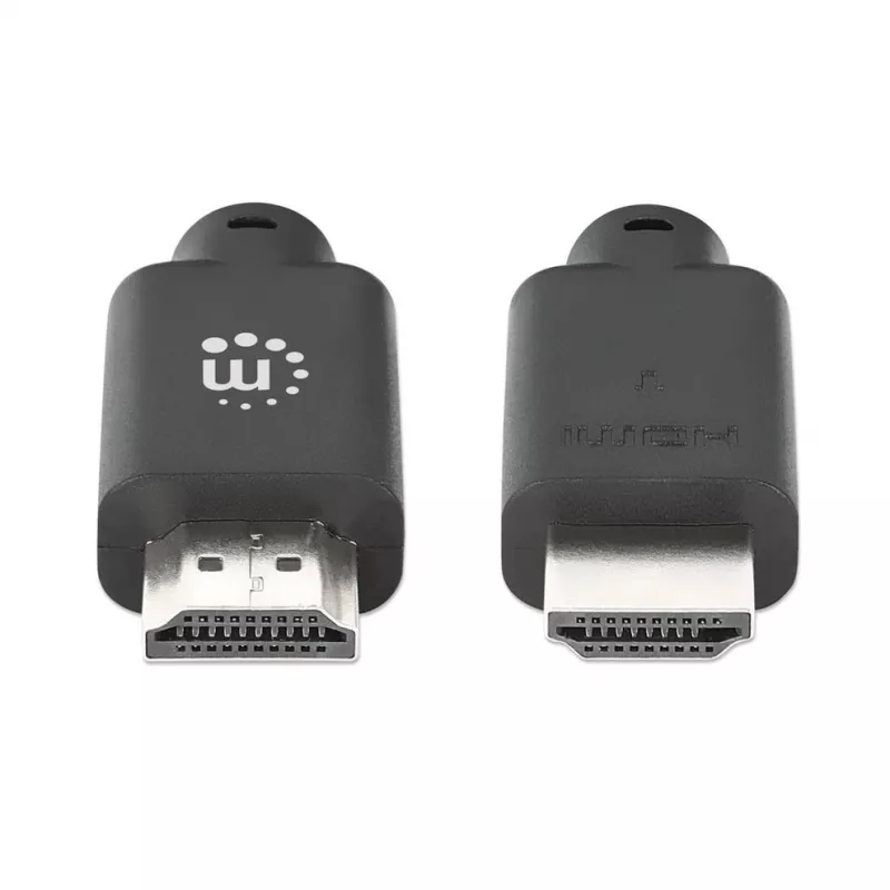 Manhattan HDMI 4K@60Hz Kabel mit Ethernet, 15 m, geeignet für ALLE 4K- und 1080p/HD-Anwendungen – jetzt aufrüsten oder für den zukünftigen Bedarf bereithalten, Stecker zu Stecker, Schwarz, Ultra HD 4k x 2k, lebenslange Garantie, Premium High Speed