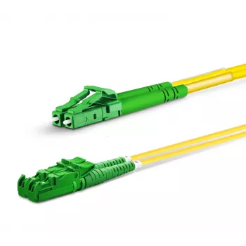 Glasfaser-Patchkabel EQUIP E2000/APC auf LC/APC 20 m SM Duplex OS2 Gelb