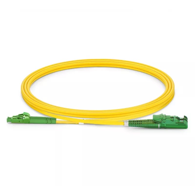 Glasfaser-Patchkabel EQUIP E2000/APC auf LC/APC 20 m SM Duplex OS2 Gelb