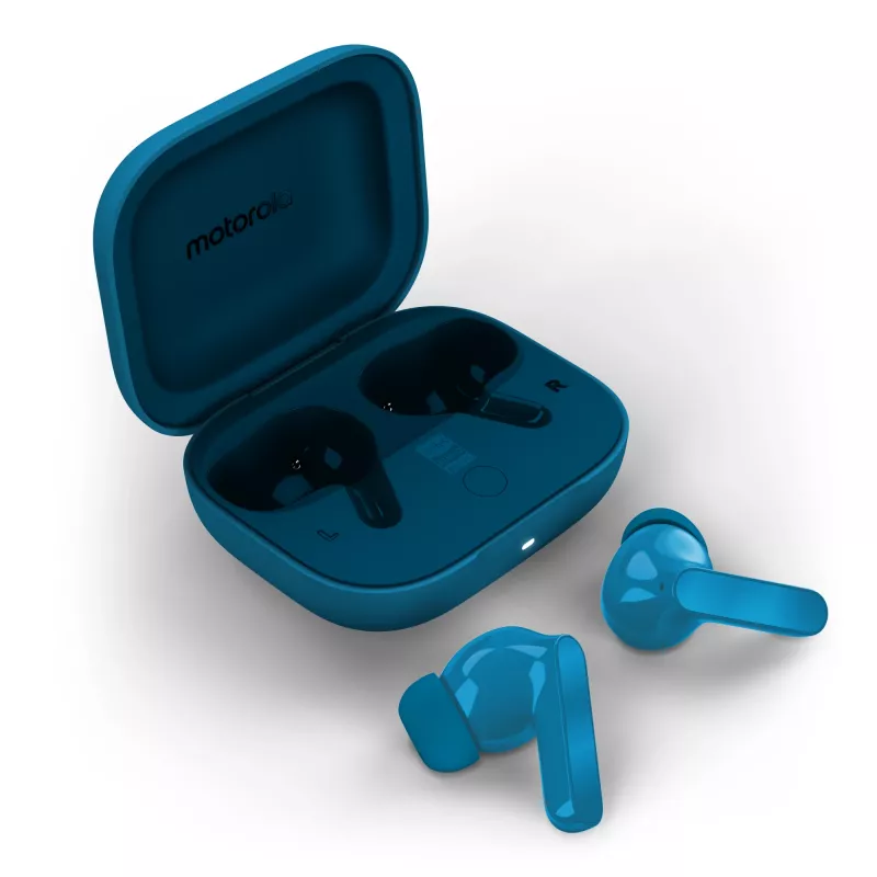 Motorola Moto Buds Bass Headset True Wireless Stereo (TWS) In-Ear-Kopfhörer Anrufe/Musik Bluetooth Blau