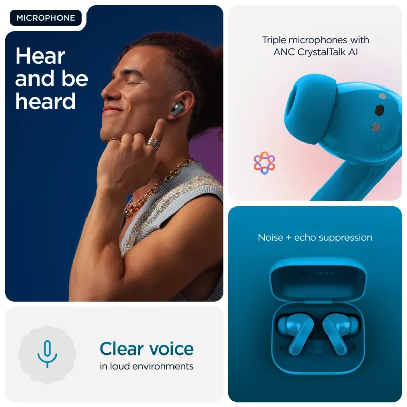 Motorola Moto Buds Bass Headset True Wireless Stereo (TWS) In-Ear-Kopfhörer Anrufe/Musik Bluetooth Blau