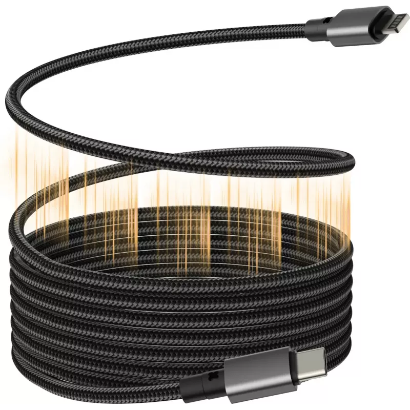 VISION Lightning auf USB‑C Kabel TC 1MLTGMAG/BL — 1 m, 27 W, 5 A, schwarz