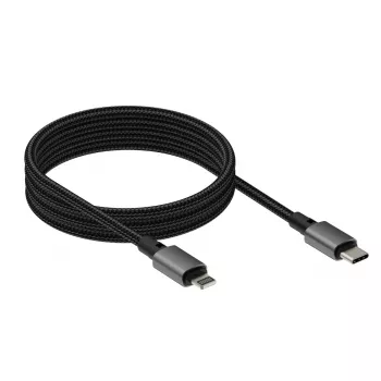 VISION Lightning auf USB‑C Kabel TC 1MLTGMAG/BL — 1 m, 27 W, 5 A, schwarz