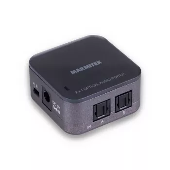 Marmitek Connect TS21 - Optischer Umschalter - 2 Ein / 1 Aus - Toslink