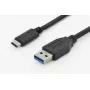 USB-Kabel Digitus DK-300136-010-S USB 2.0 1 m USB C USB A Schwarz