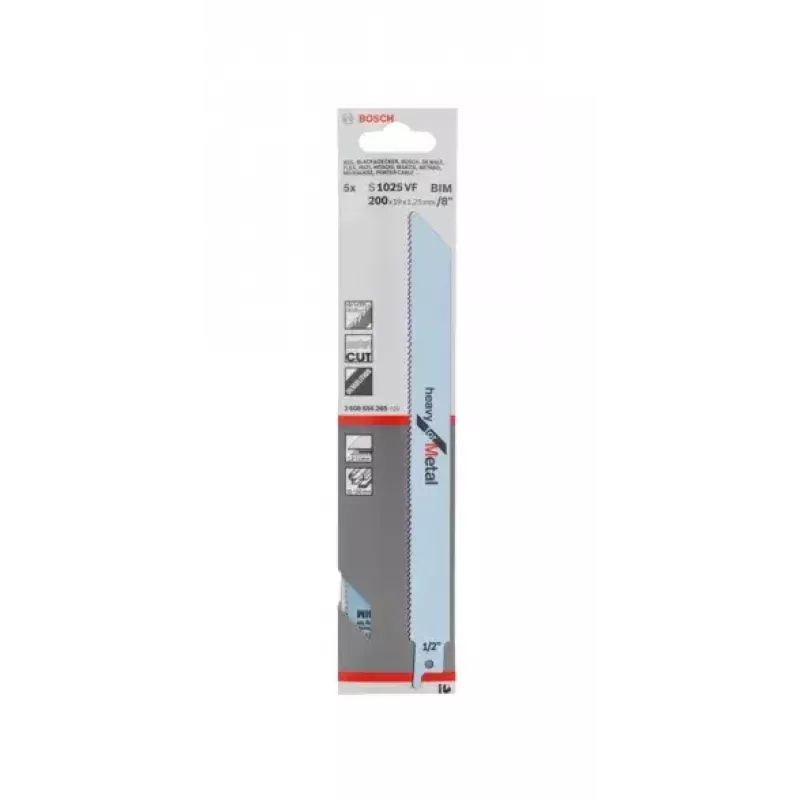 Bosch 2 608 656 265 Stich-/Kurvenhub-/Säbelsägeblatt Säbelsägeblatt Bimetall 5 Stk.