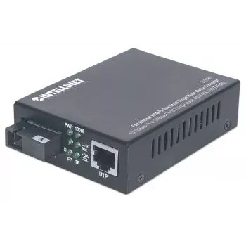 Intellinet Fast Ethernet WDM Bidirektionaler Singlemode-Medienkonverter, 10/100Base-TX zu 100Base-FX (SC) Singlemode, 20 km, WDM (Rx1310/Tx1550)