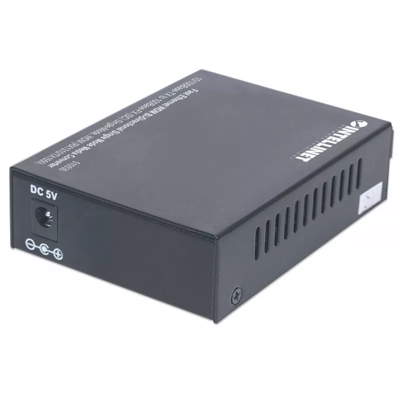Intellinet Fast Ethernet WDM Bidirektionaler Singlemode-Medienkonverter, 10/100Base-TX zu 100Base-FX (SC) Singlemode, 20 km, WDM (Rx1310/Tx1550)