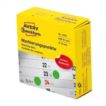 Avery 3851 selbstklebendes Etikett Rund Permanent Grün 800 Stück