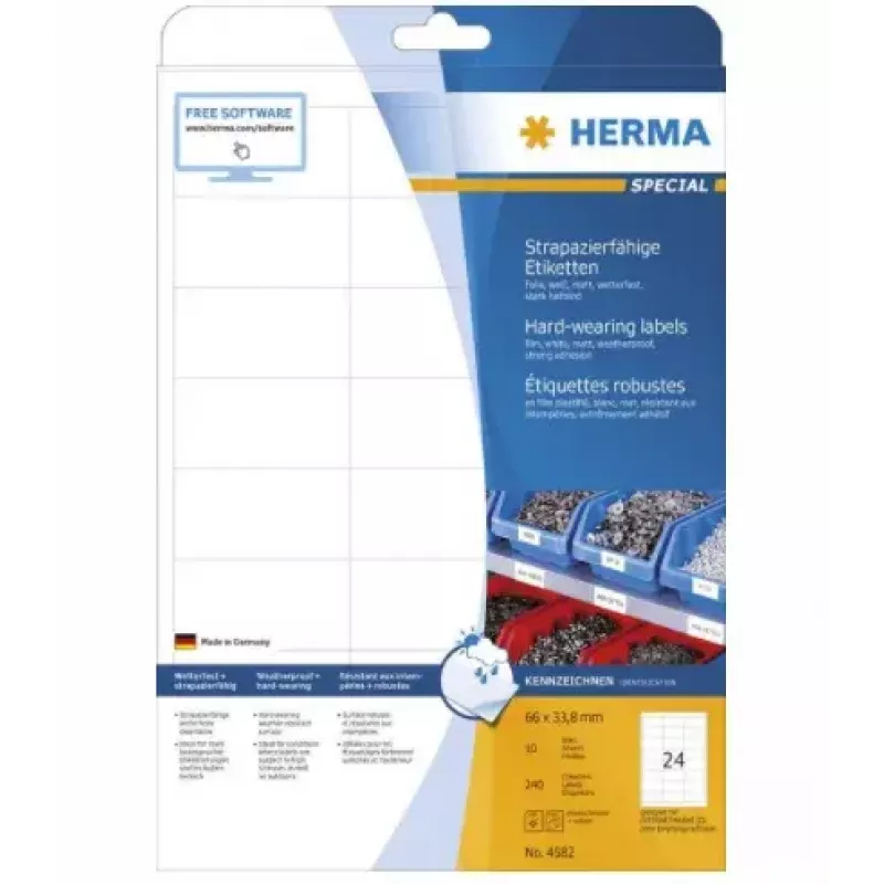 Selbstklebendes Druckeretikett HERMA 4582