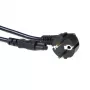 ACT Netzkabel CEE 7/7 Stecker (gewinkelt) - C5 schwarz 3 m
