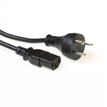 Netzkabel ACT Powercord Dänischer Stecker - C13 schwarz 2,5 m