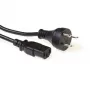 Netzkabel ACT Powercord Dänischer Stecker - C13 schwarz 2,5 m