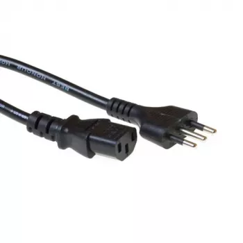 Netzkabel ACT Powercord Italienischer Stecker - C13 schwarz 2,5 m