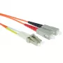 ACT 5 m LSZH Multimode 50/125 OM2 Duplex-LWL-Patchkabel mit LC- und SC-Steckern
