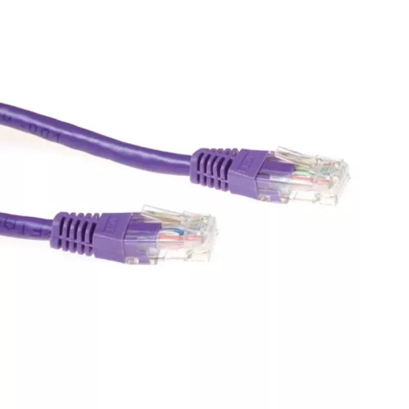 ACT Lila 1 Meter U/UTP CAT6A Patchkabel mit RJ45 Steckern