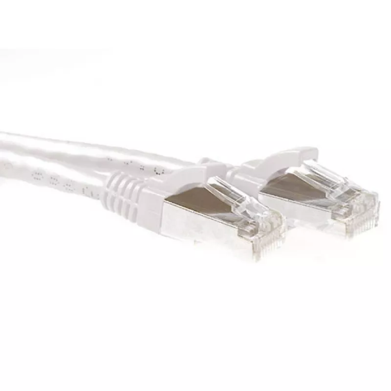 ACT Weiß 1,5 Meter SFTP CAT6A Patchkabel rastnasenfrei mit RJ45-Steckern