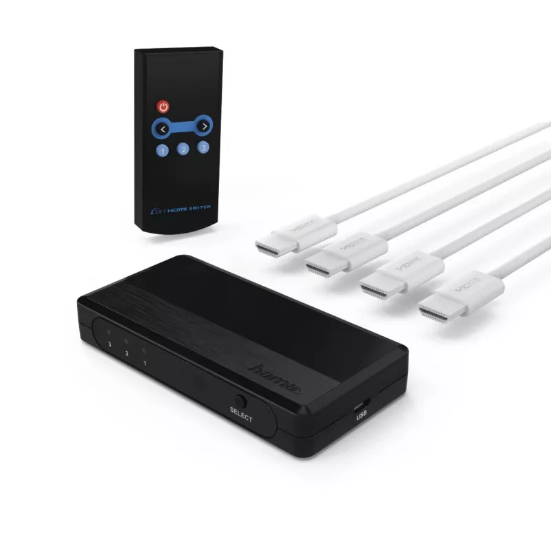 Hama 00121760 Video Switch HDMI Schwarz 1080p DTS-HD Dolby Digital