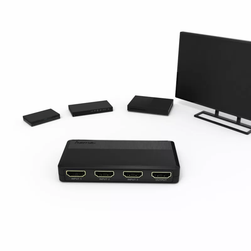 Hama 00121760 Video Switch HDMI Schwarz 1080p DTS-HD Dolby Digital
