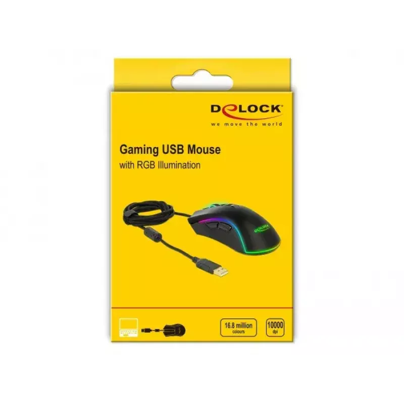 Gaming-Maus DeLOCK 12670 USB Typ-A Optisch 10000 DPI
